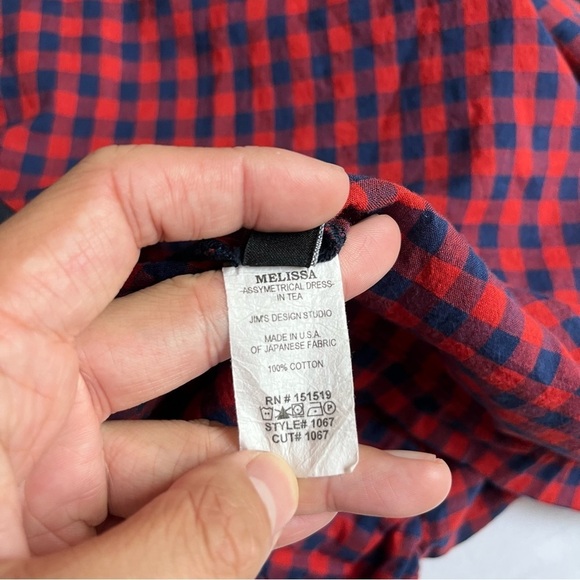 Father’s Daughter navy red plaid ruffle sleeveless mini dress - Picture 6 of 6